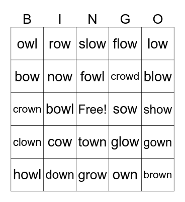 Two Sounds of OW Bingo Card