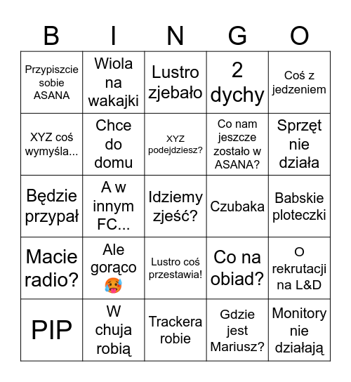 Learningowe Bingo 3 kwietnia Bingo Card