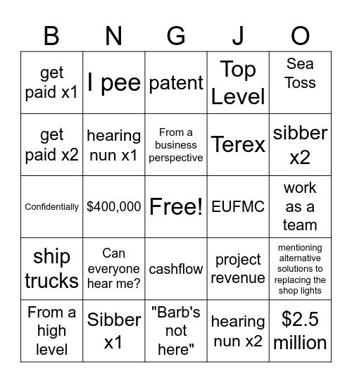 In like a lamb, out like 6 shipped trucks Bingo Card