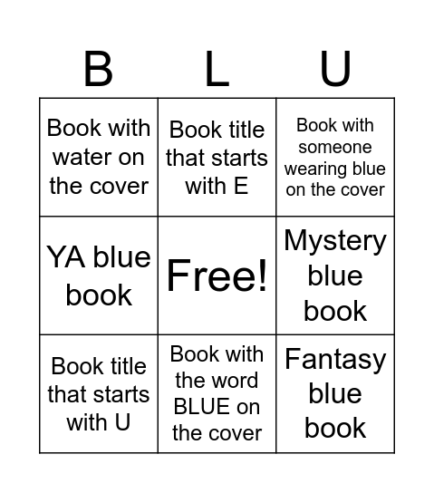 Blue Bingo Card