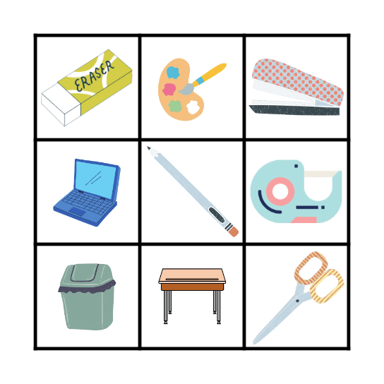 At school Bingo Card