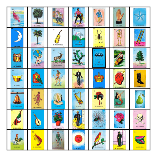 Loteria Bingo Card