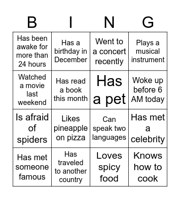 Bingo Card