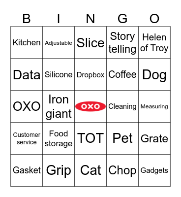 OXO Sales Meeting 2025 Bingo Card