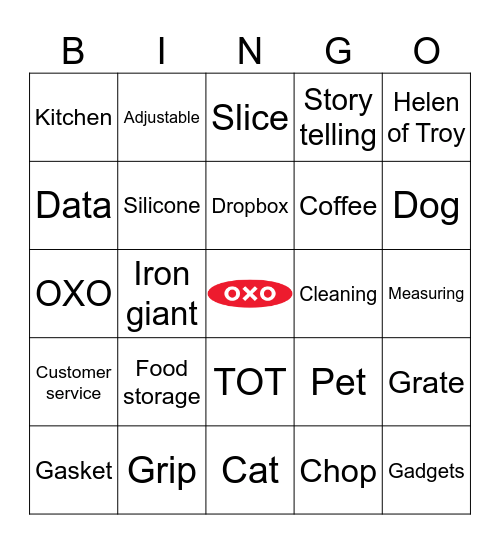 OXO Sales Meeting 2025 Bingo Card
