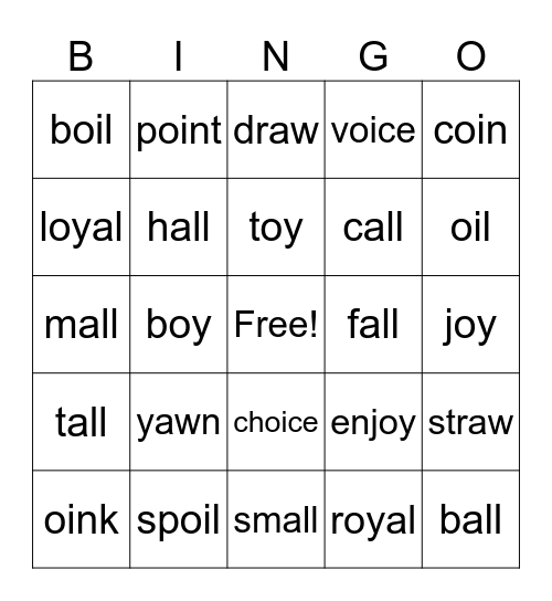 BINGO - Monday, April 7th Bingo Card