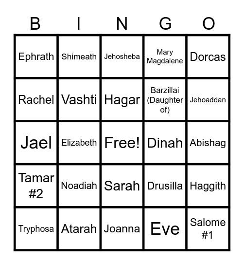 S. O. W. Bingo Card