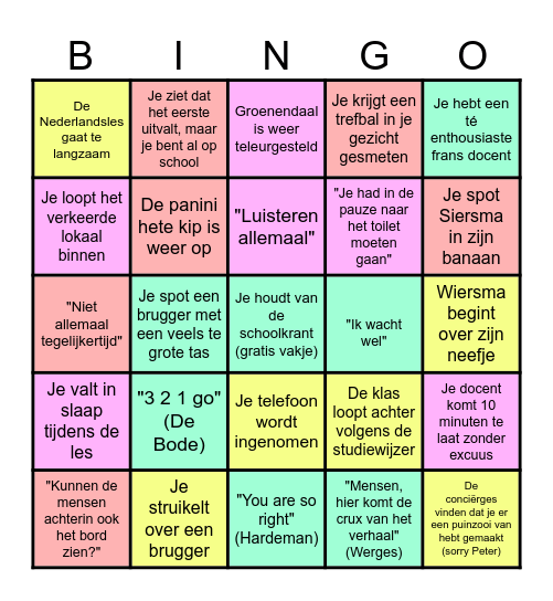 Zaanlands Bingo! Bingo Card