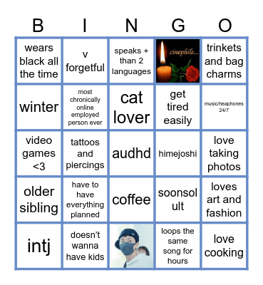 CORAL’S BINGO Card