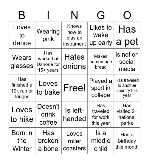 Office Bingo Card