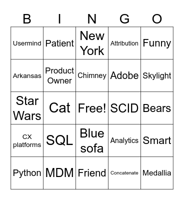 Michael Bingo Card