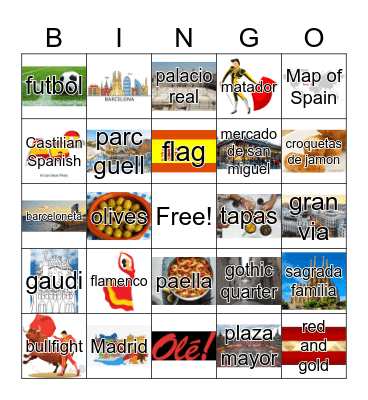 Spain Bingo Card