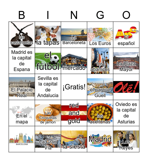Spain Bingo Card