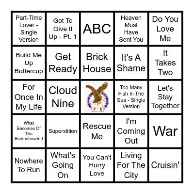 MOTOWN Bingo Card