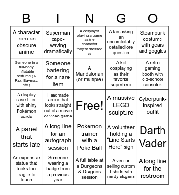 Awesome Con 2025 Bingo Card