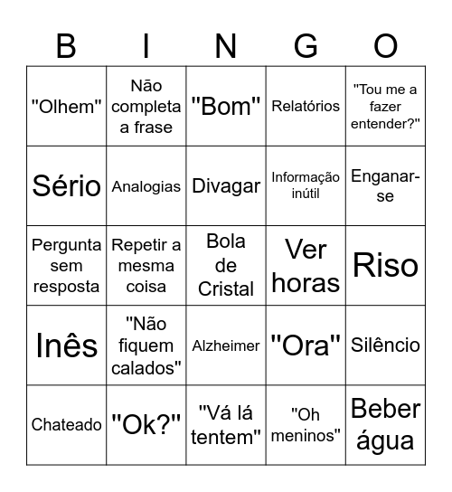 Paulo Bingo Card