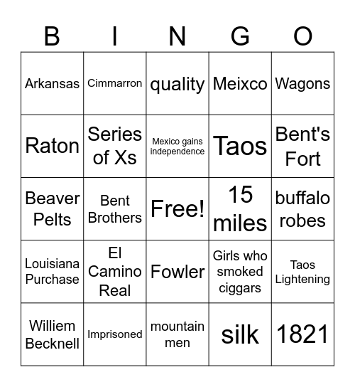 Fur Frontier Bingo Card