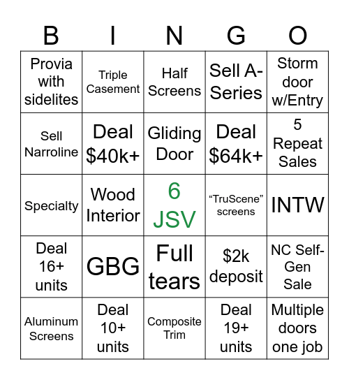 RBA Bingo Card