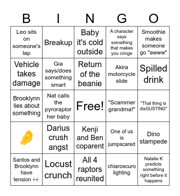 Chaos Theory Season 3 Bingo Card Bingo Card
