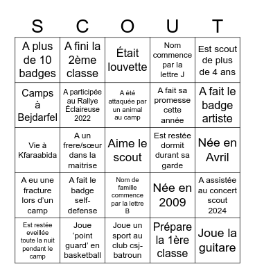 Lynx-Iroquois 6/4/25 Bingo Card