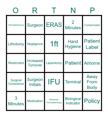 AORN Review- Week 1 Bingo Card