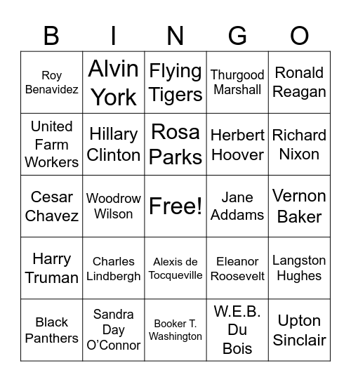 People Bingo Card