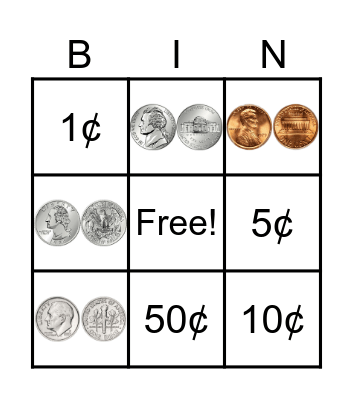 COINS Bingo Card