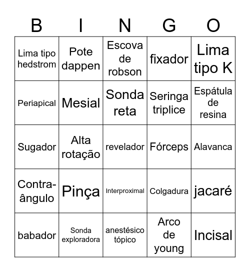 BINGO DAS TSBs Bingo Card