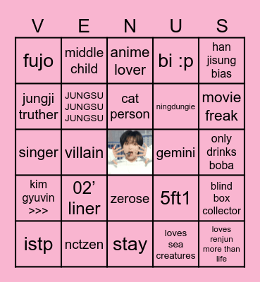 venus bingo <333 Bingo Card