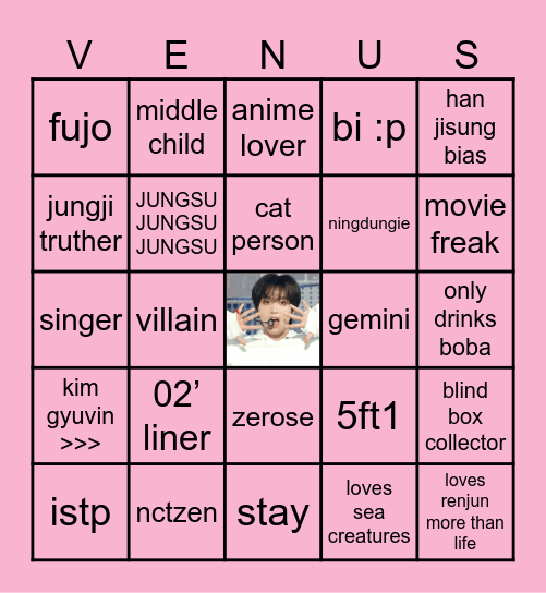 venus bingo <333 Bingo Card