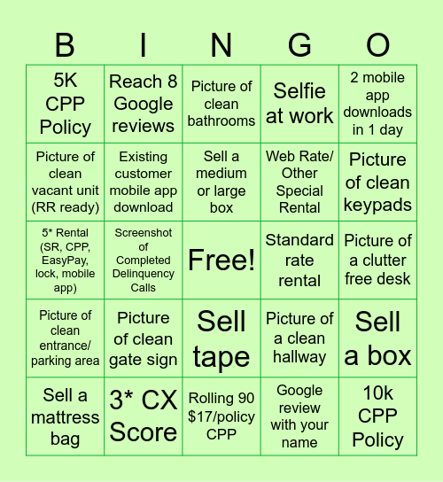 Palko Pack April Bingo Card