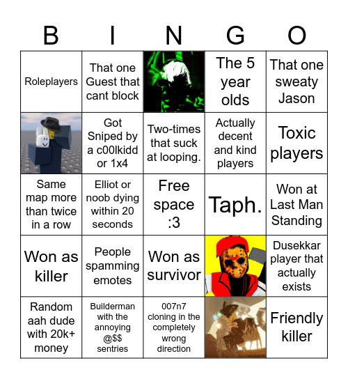Forsaken BINGO (Play 5 rounds) Bingo Card
