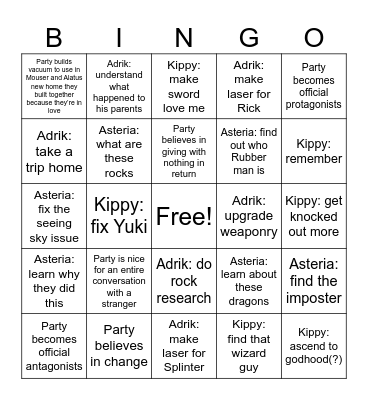 3 Pillars Epic Bingo! Bingo Card