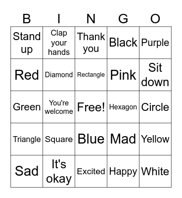 Phonics Bingo Card