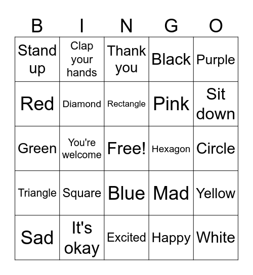 Phonics Bingo Card