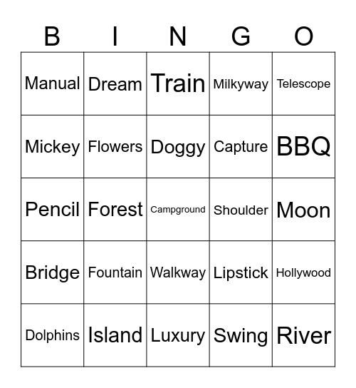 MASTER-ESL.com Bingo Card