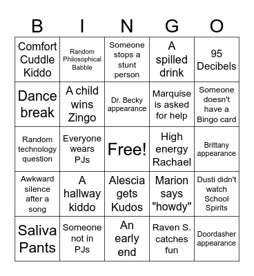 AST BINGO Card