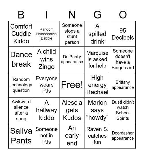 AST BINGO Card