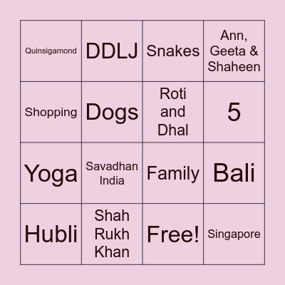 Who Know's Uma Best? Bingo Card