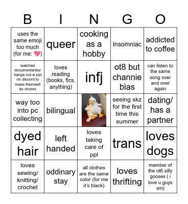 dani’s bingo Card