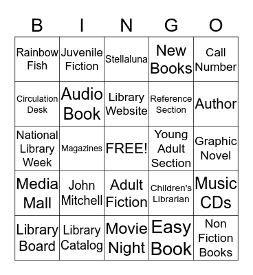 Highwood Public Library Bingo Card