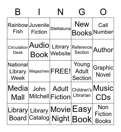 Highwood Public Library Bingo Card