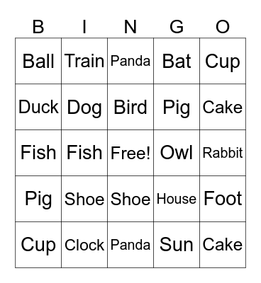Let's Play! Bingo Card