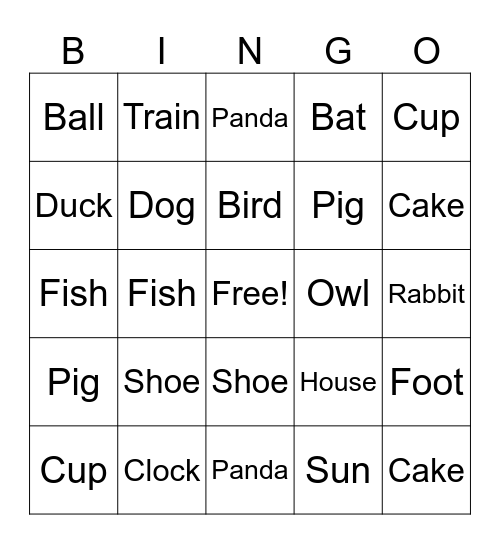 Let's Play! Bingo Card