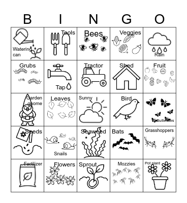 Garden Bingo Card