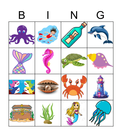 Carla's 7th Birthday Bingo Card
