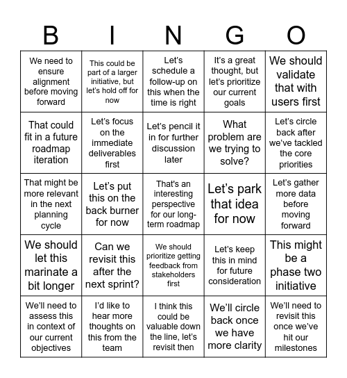 How to say No? Bingo Card