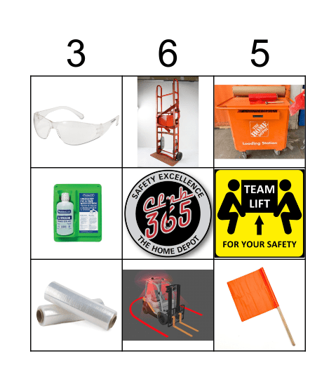 Safety Bingo Card
