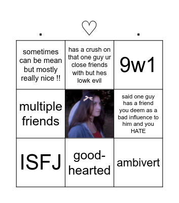 rachel from zero day kinnie bingo (my friend wanted this) Bingo Card