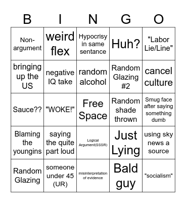 Sky News :b Bingo Card